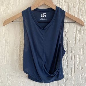 JoyLab Blue Crop Tank Top Size Small